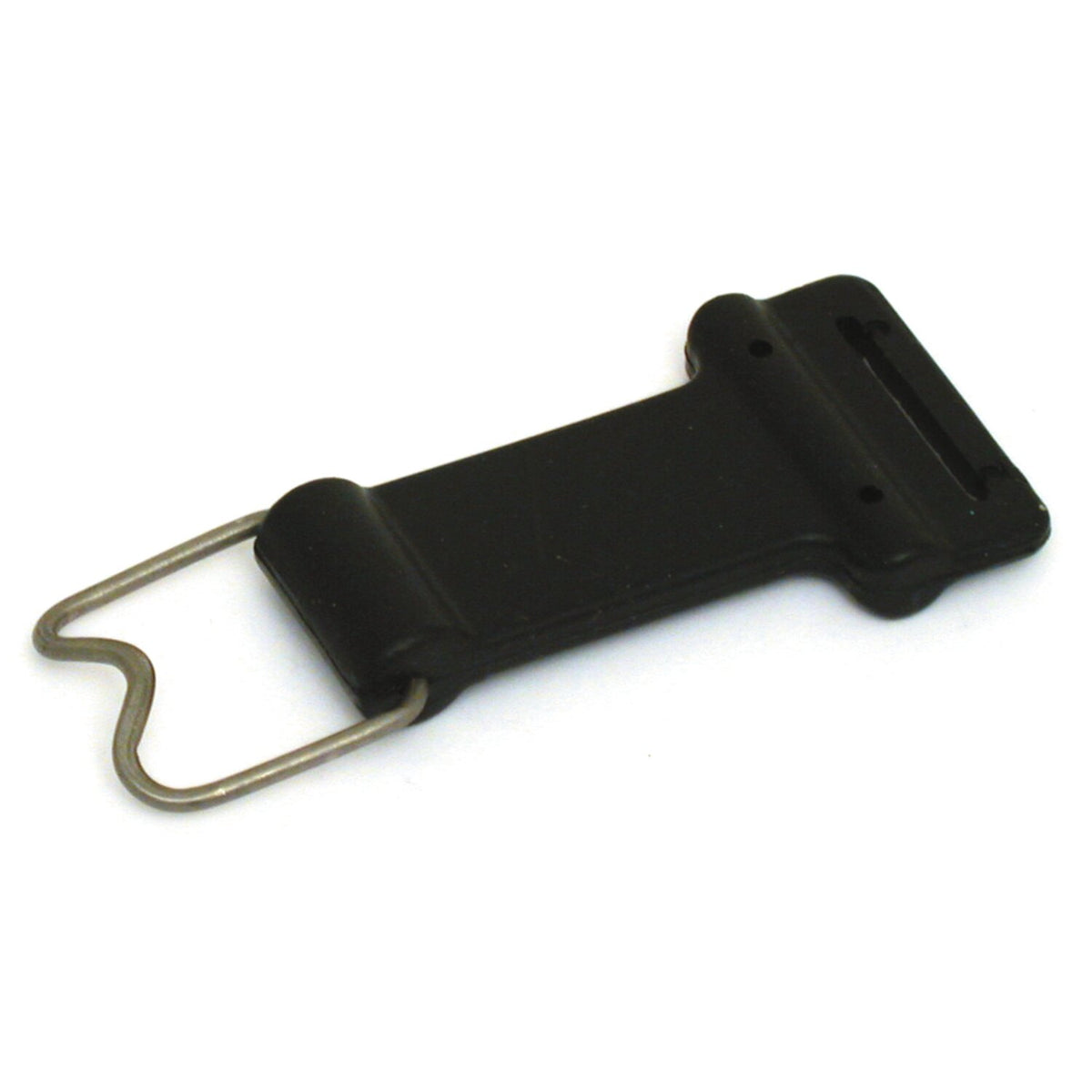 Battery hold down strap. Front, rubber