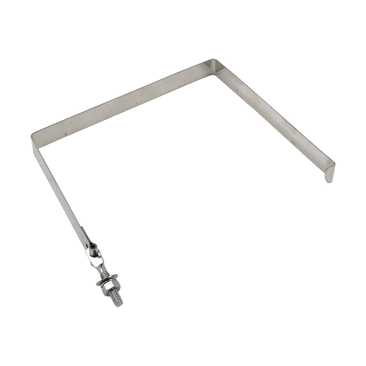 Battery hold down strap. Polished stainless