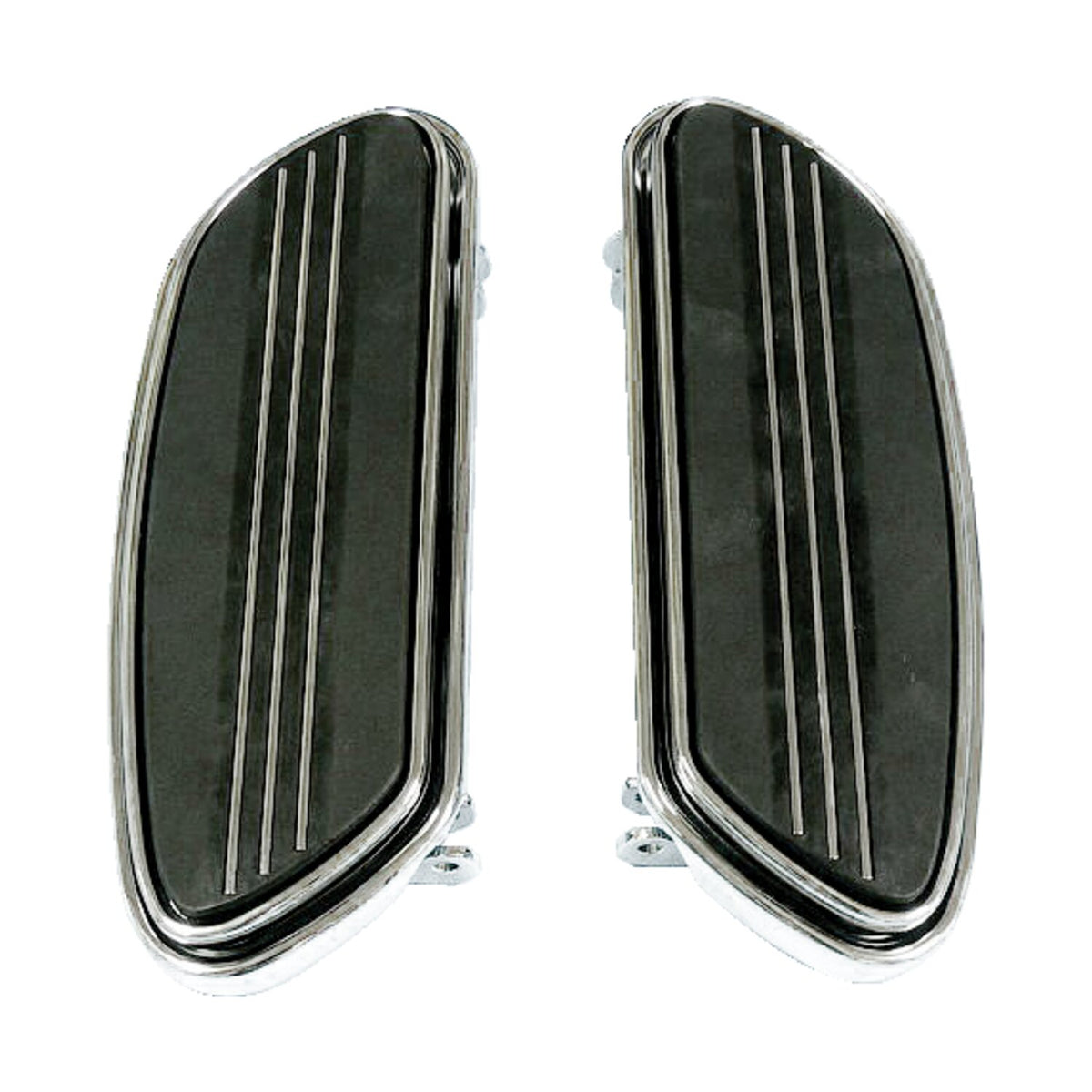 Runway rider floorboards, std. length. Chrome