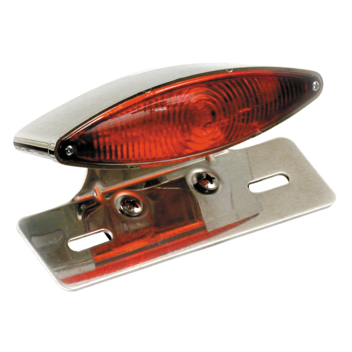 Snakelight taillight. Chrome. with bracket