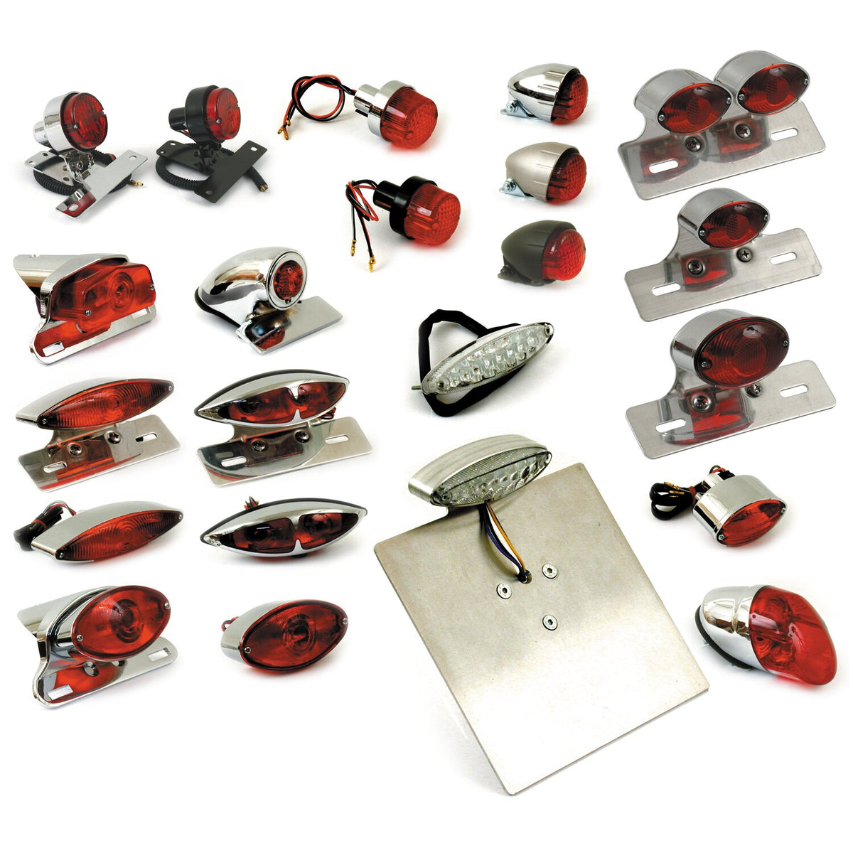 Lucas taillight assembly. with bracket. Chrome