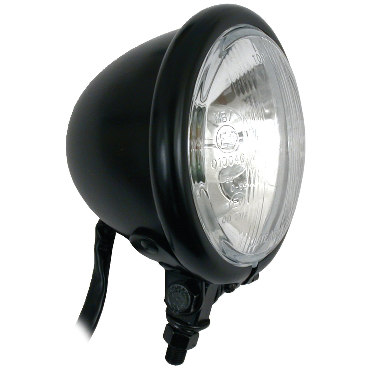 Bates style 4-1/2" 35/35w headlamp. Black