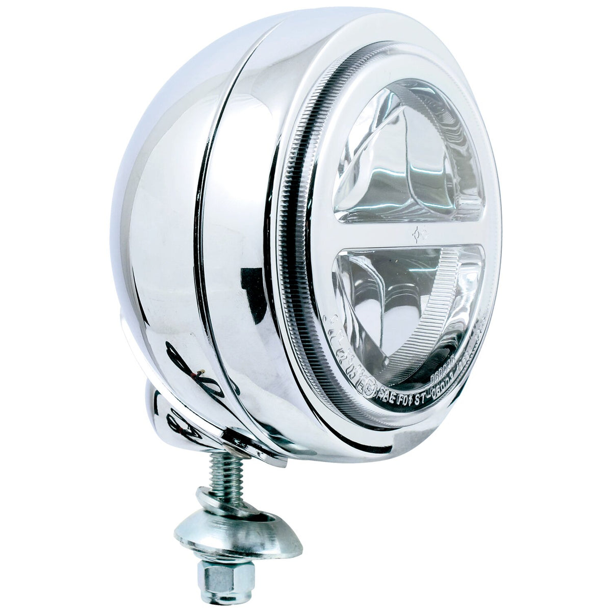 4-1/2" FL style LED spotlamp. Chrome