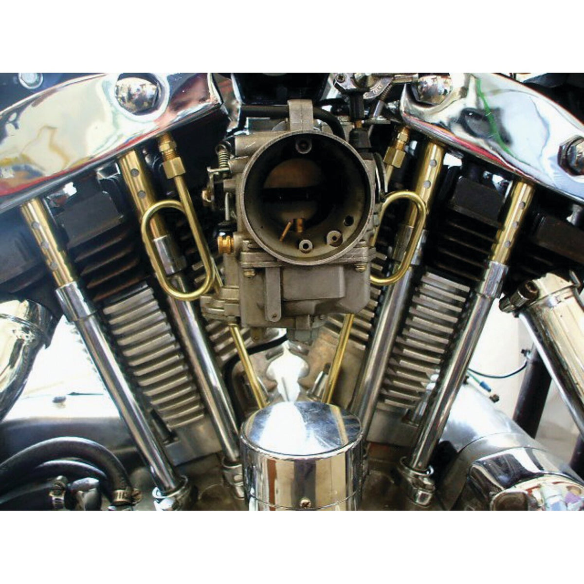 Paughco, 'Old STF' dual rocker box oil lines. Brass