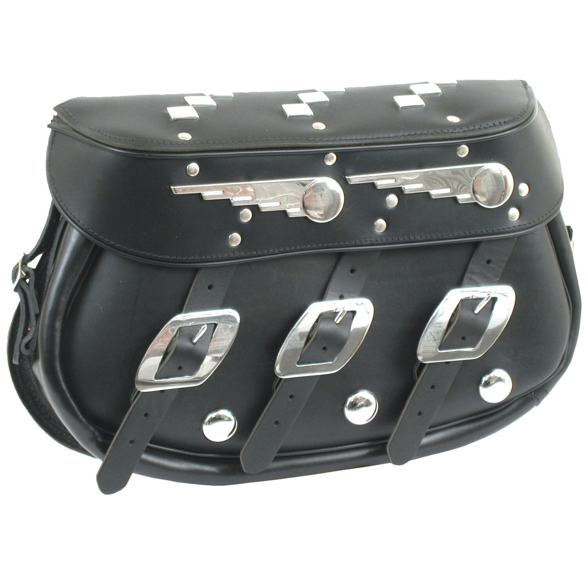 Speedking Softail leather saddlebag set. Black