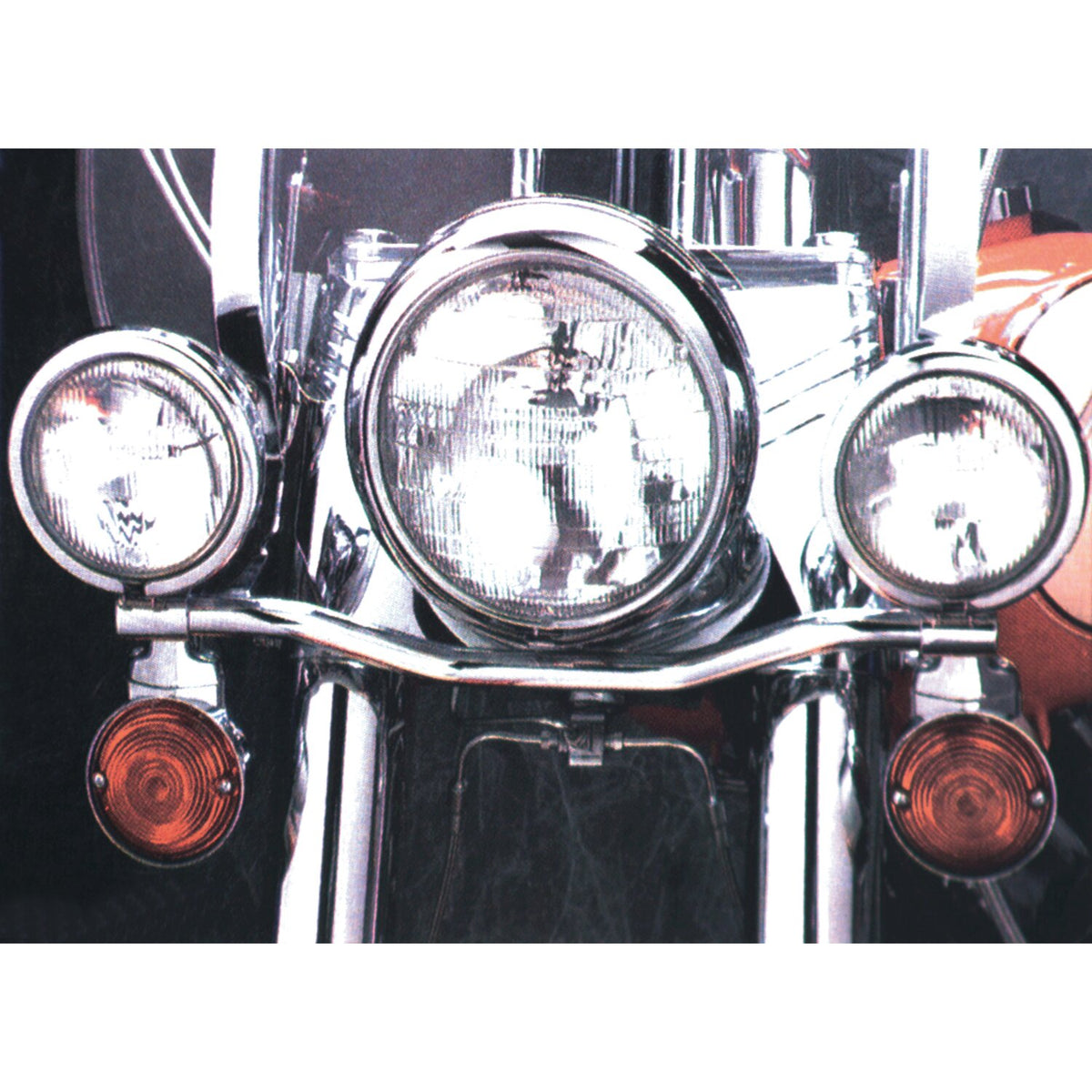 Spotlamp/passing lamp mount bar. Chrome