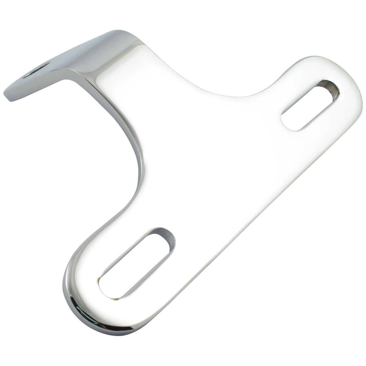Custom headlamp bracket, slotted. Chrome