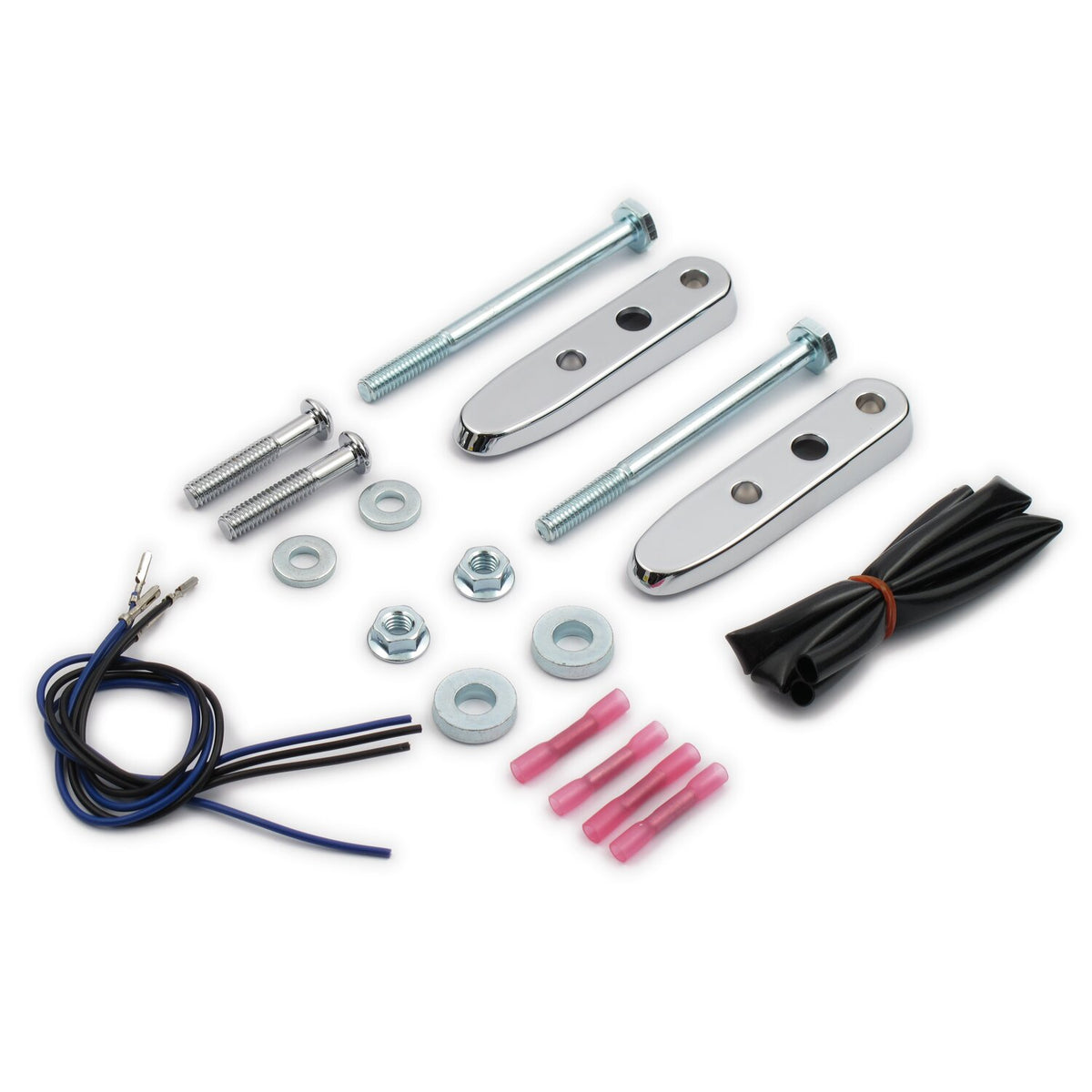 Rear turn signal relocation kit. Chrome