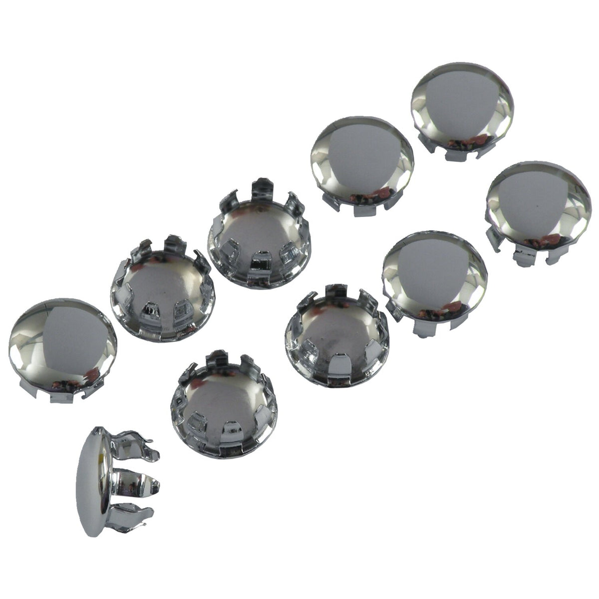 Lowrider dash plugs, small. Chrome