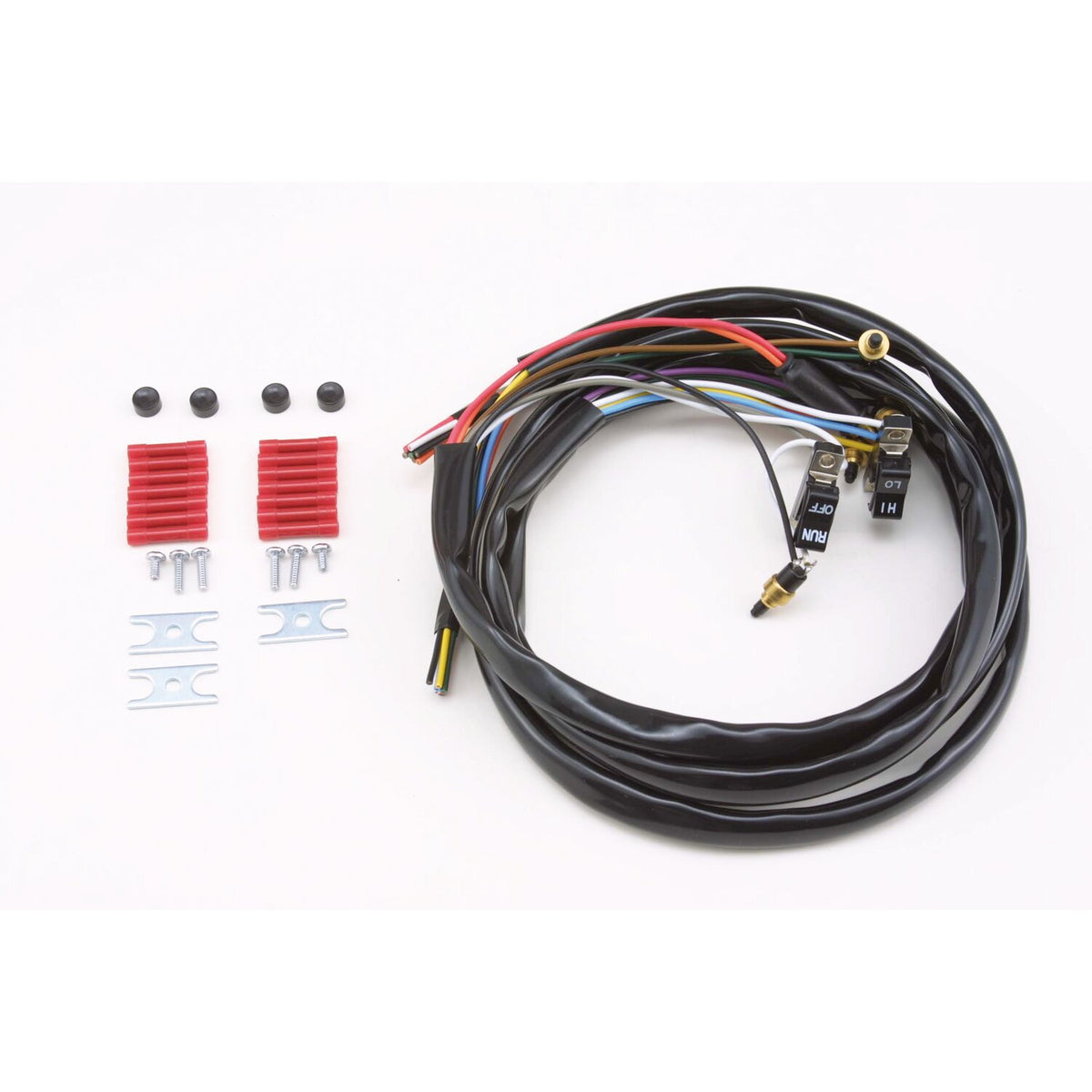 Handlebar wire & switch kit. Black switches