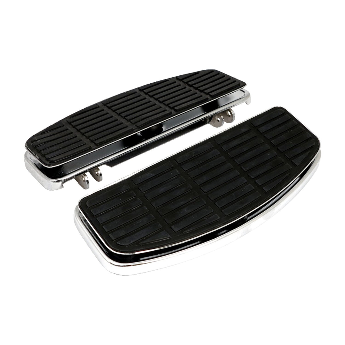 Traditional shaped floorboards. Chrome