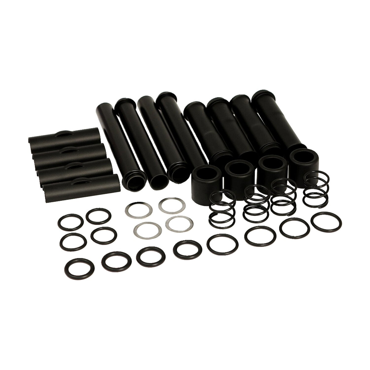Complete Twin Cam pushrod cover kit. Black