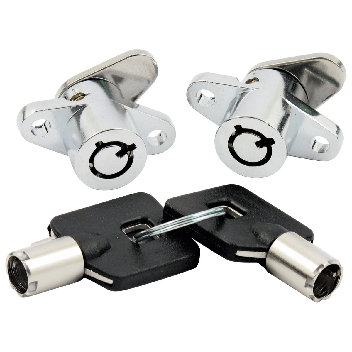 Lock set, saddlebags. Chrome
