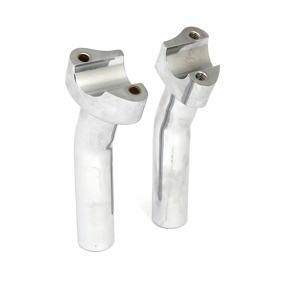 Forged aluminum risers pullback, 5-3/4" rise. Chrome