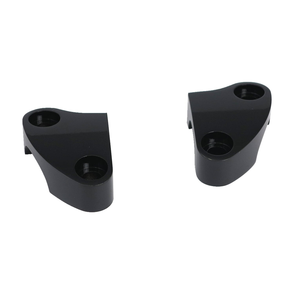 Handlebar top clamp set. Black, plain