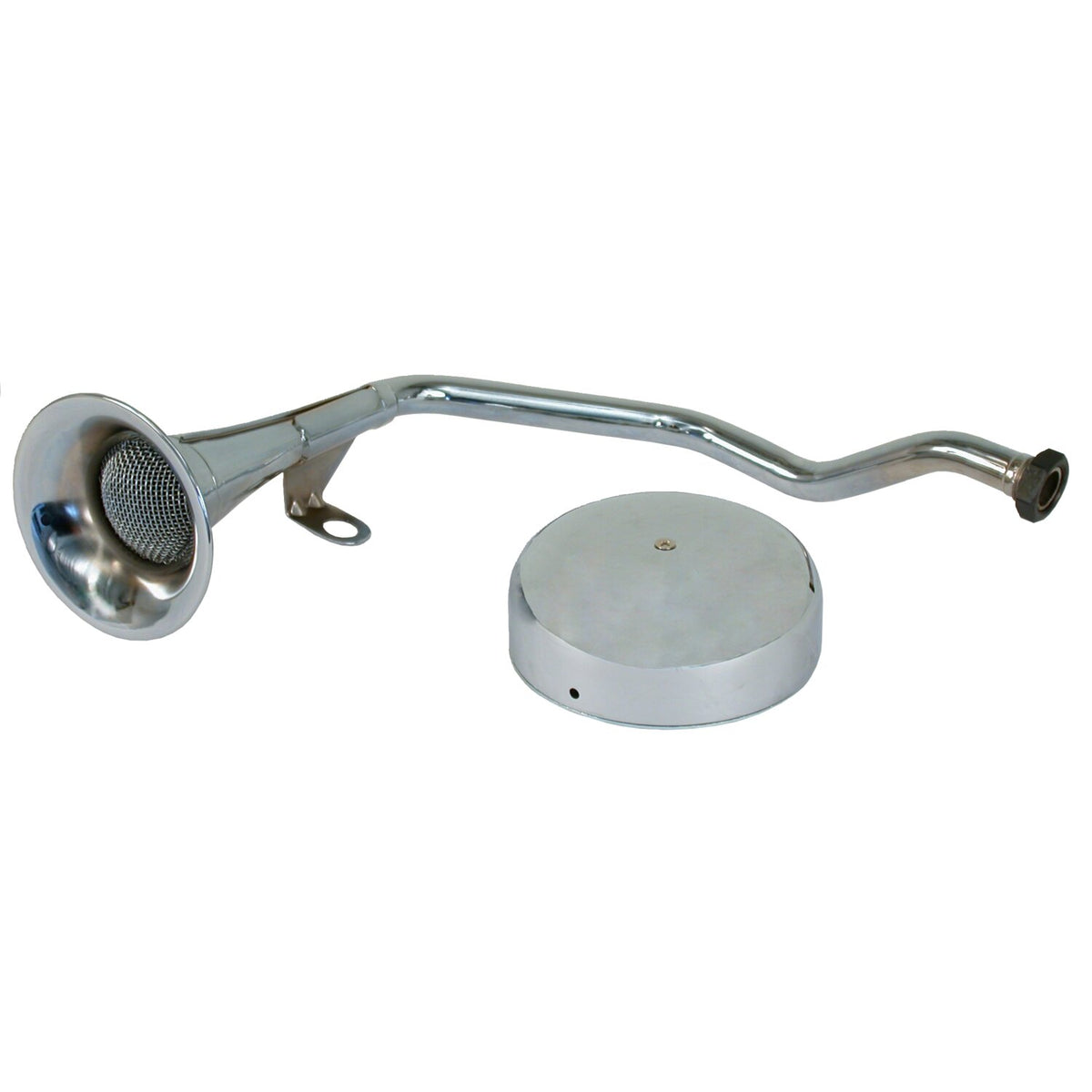 Early style trumpet horn kit. 6-volt. Chrome