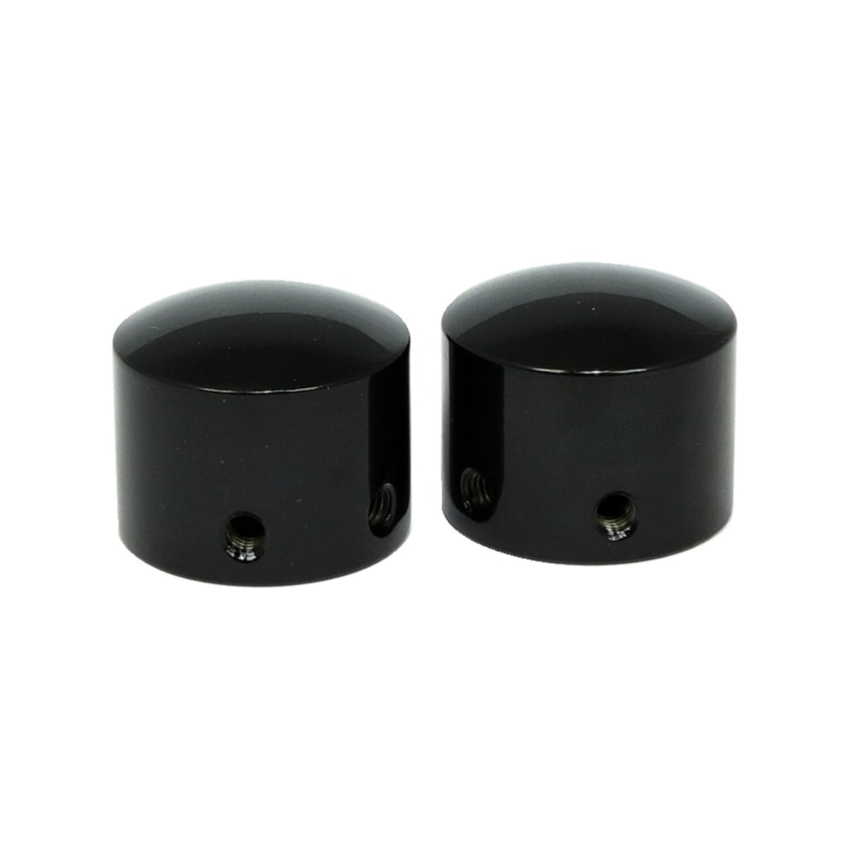 Front axle nut cap kit. Black. Domed