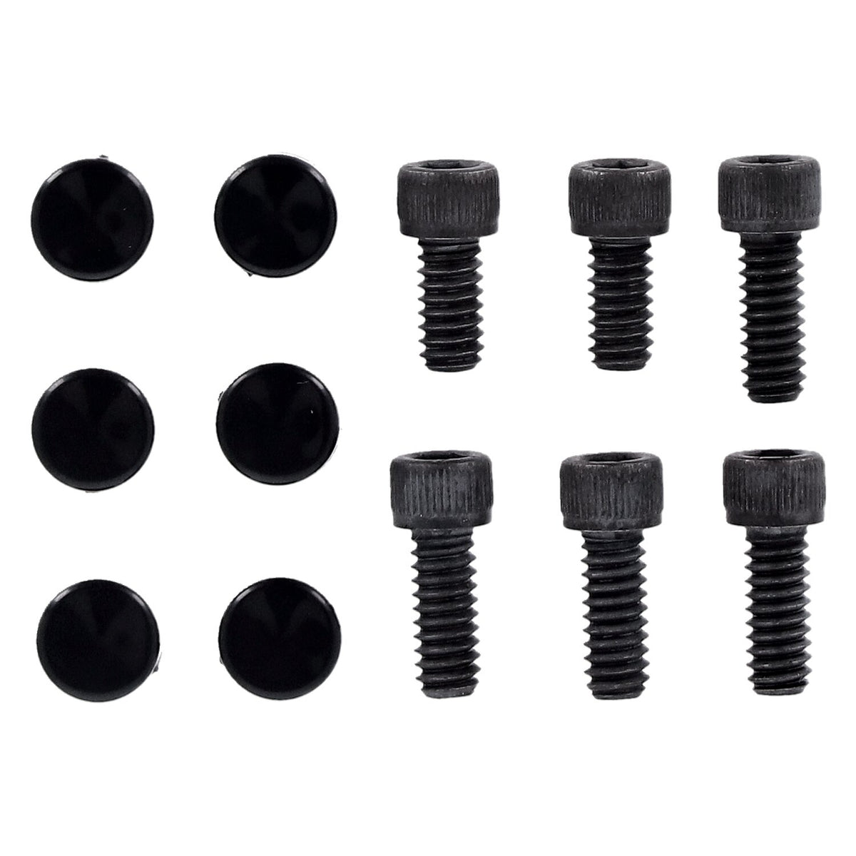 Smoothtopps, push-on bolt & cover kit. Black
