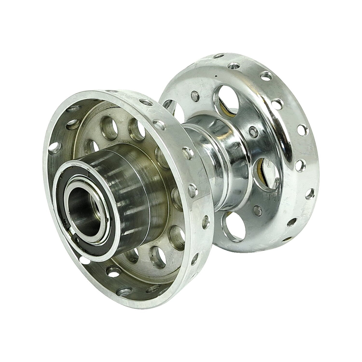 Custom Star hub, for OEM axle. Chrome with chrome star
