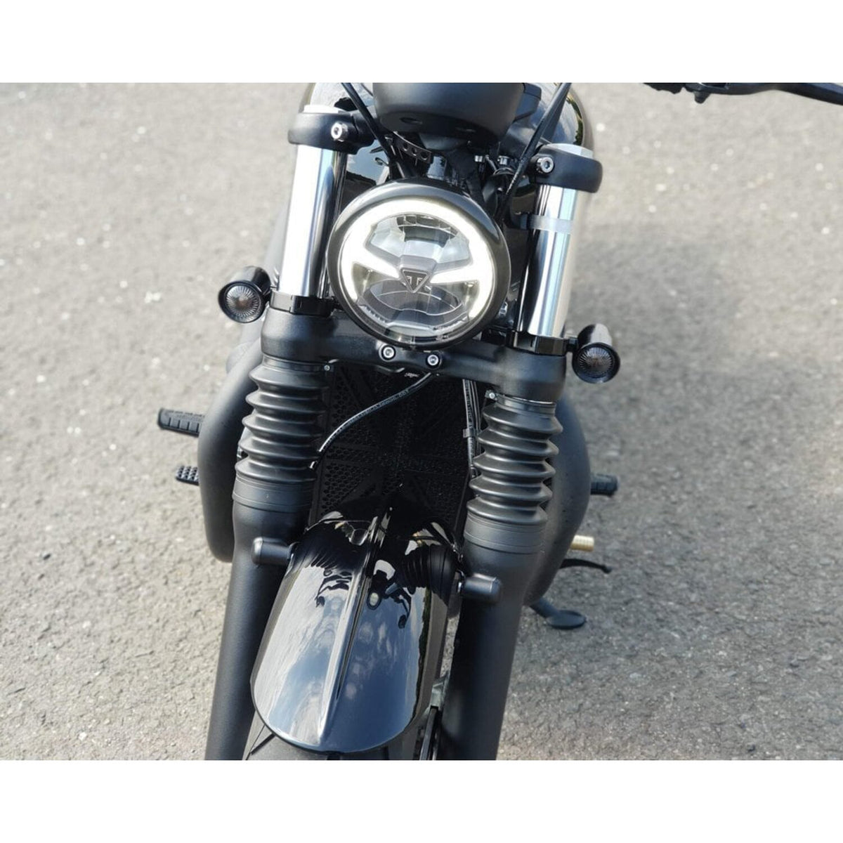 Motone, Wrap-around turn signal brackets, 47mm forks