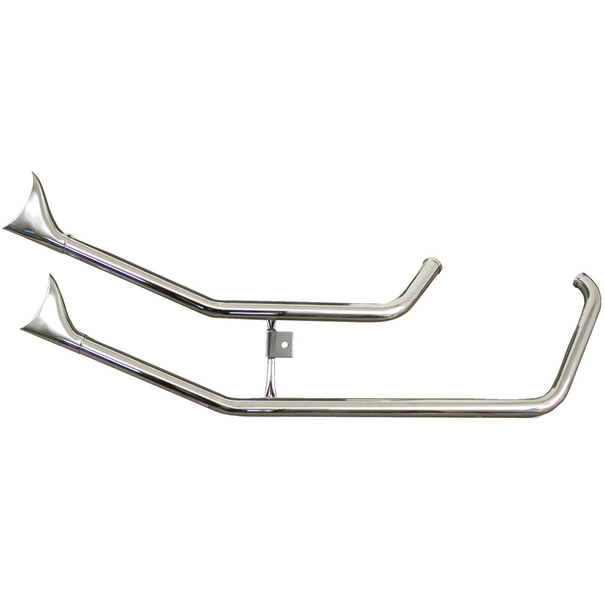 Paughco, Upswept Fishtail exhaust. Chrome