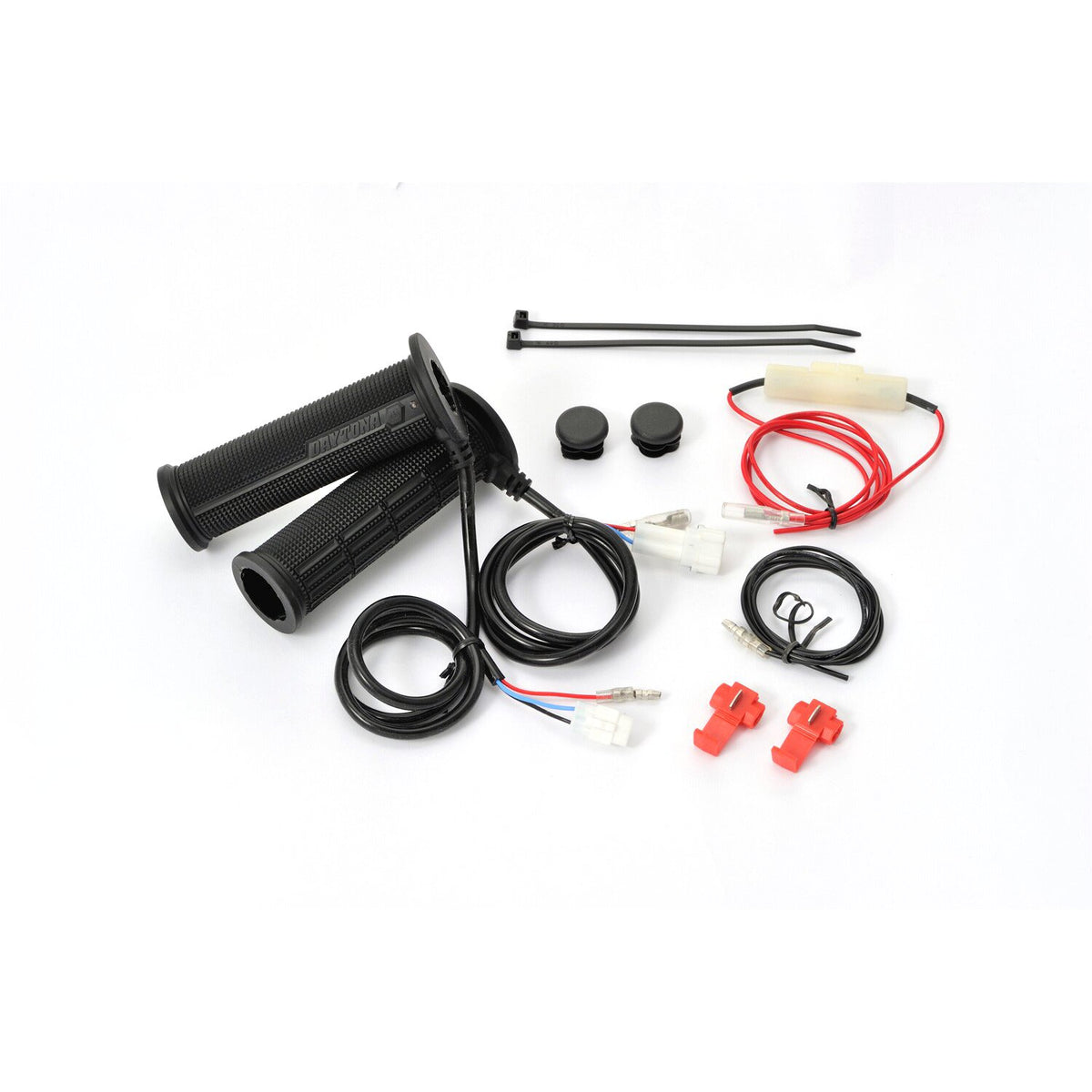 Daytona, heated grips, for 7/8" (22mm) handlebars. Black