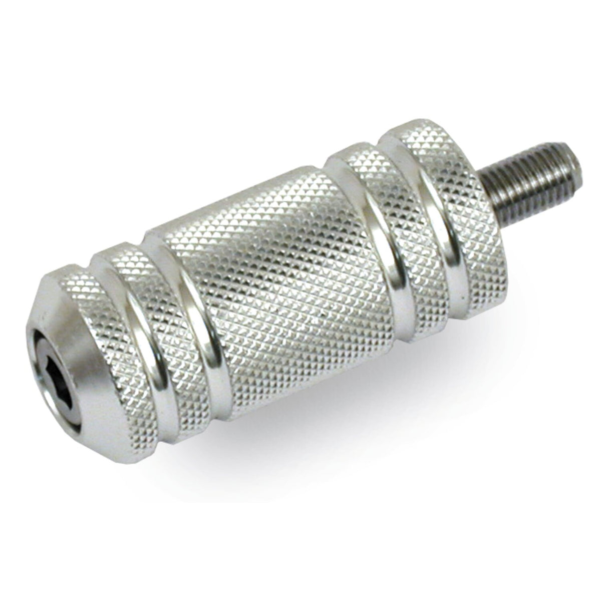 Knurled aluminum shift/brake peg. Polished