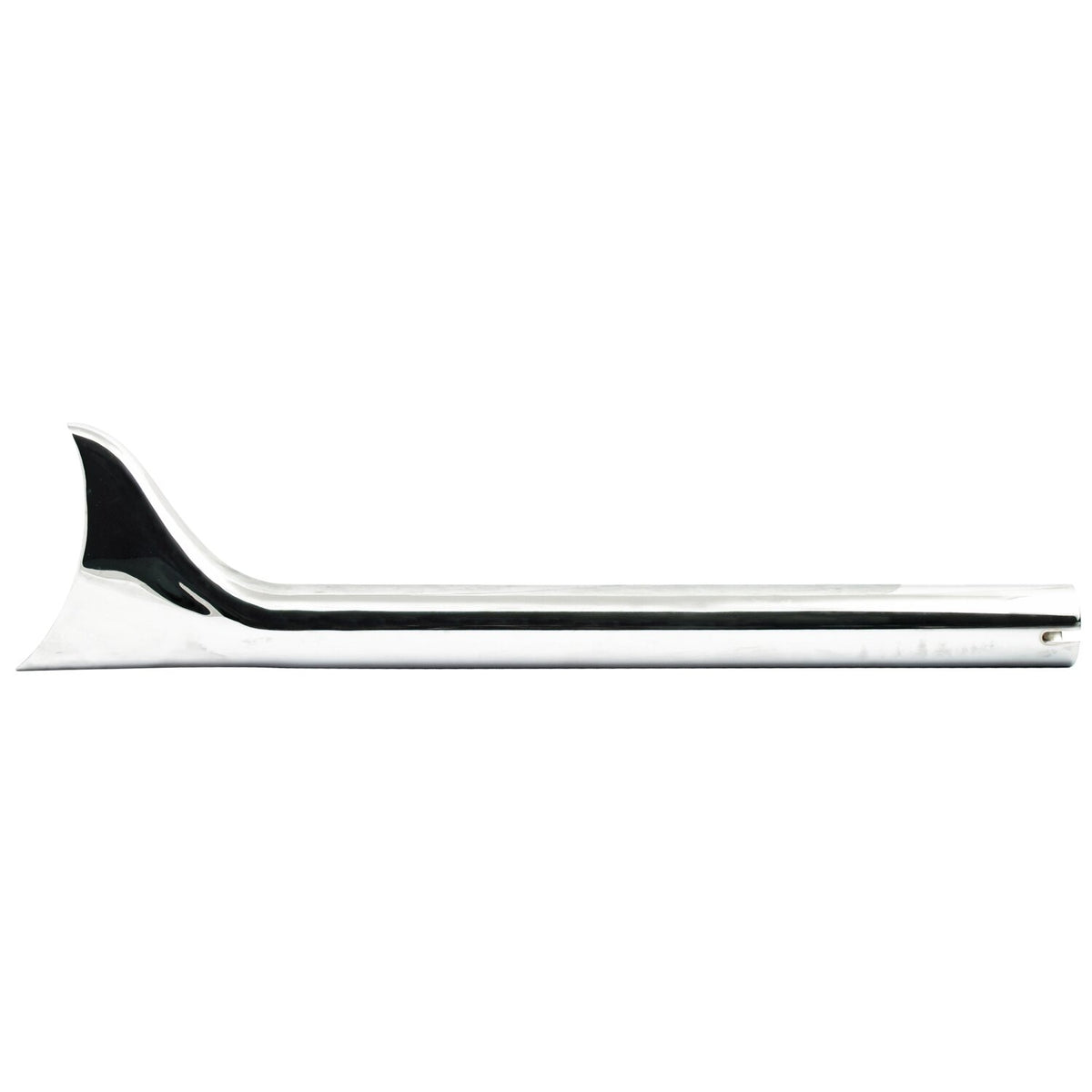 Slip-on Fishtail exhaust extension 24" long chrome
