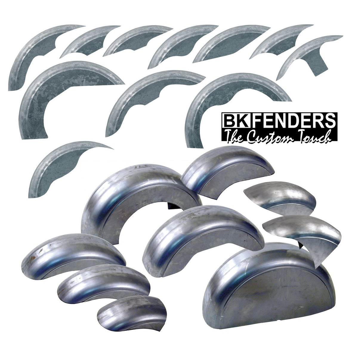 BK, Stiletto rear fender. Long. 220mm wide. 14"-18"