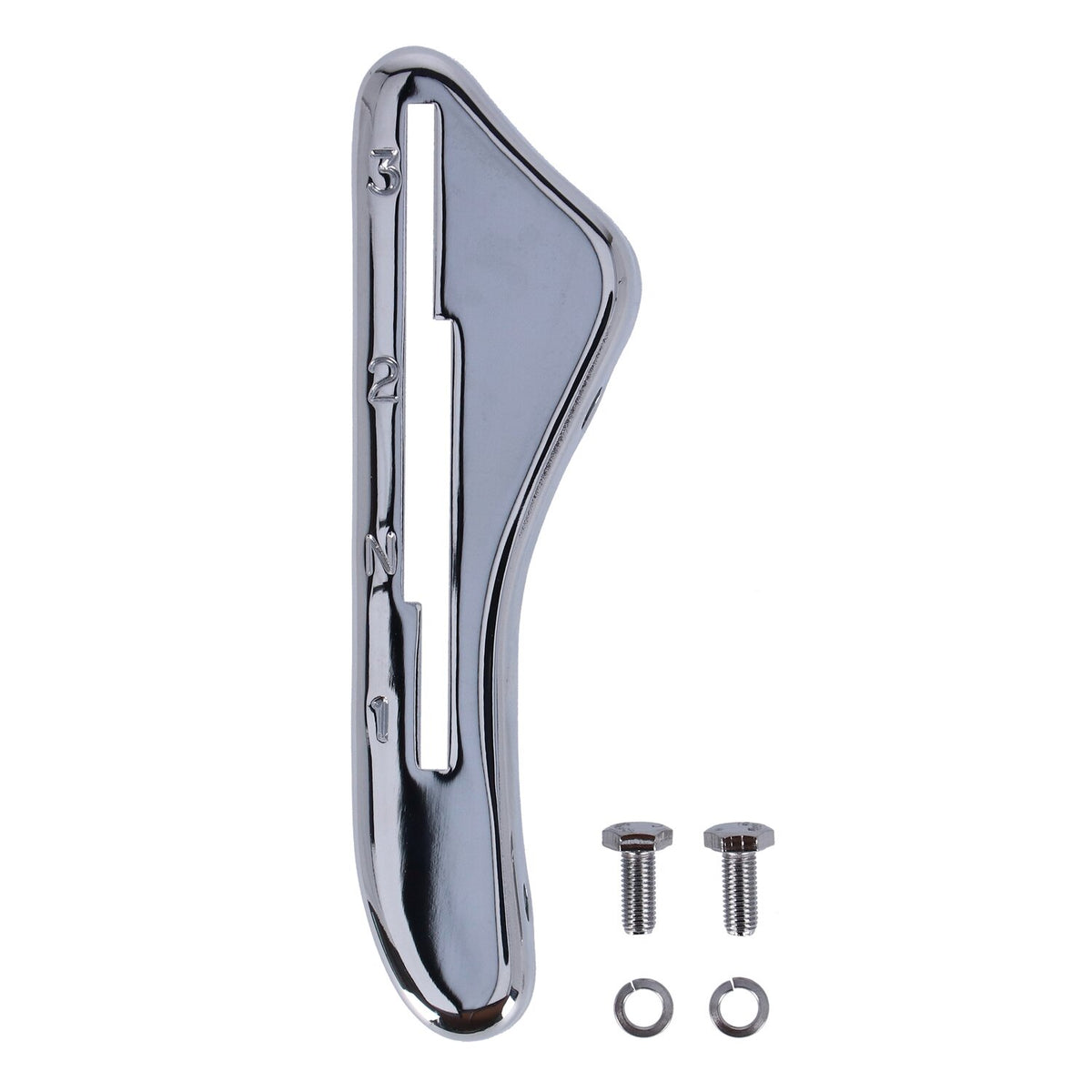 Shifter lever guide, 3-speed. Chrome