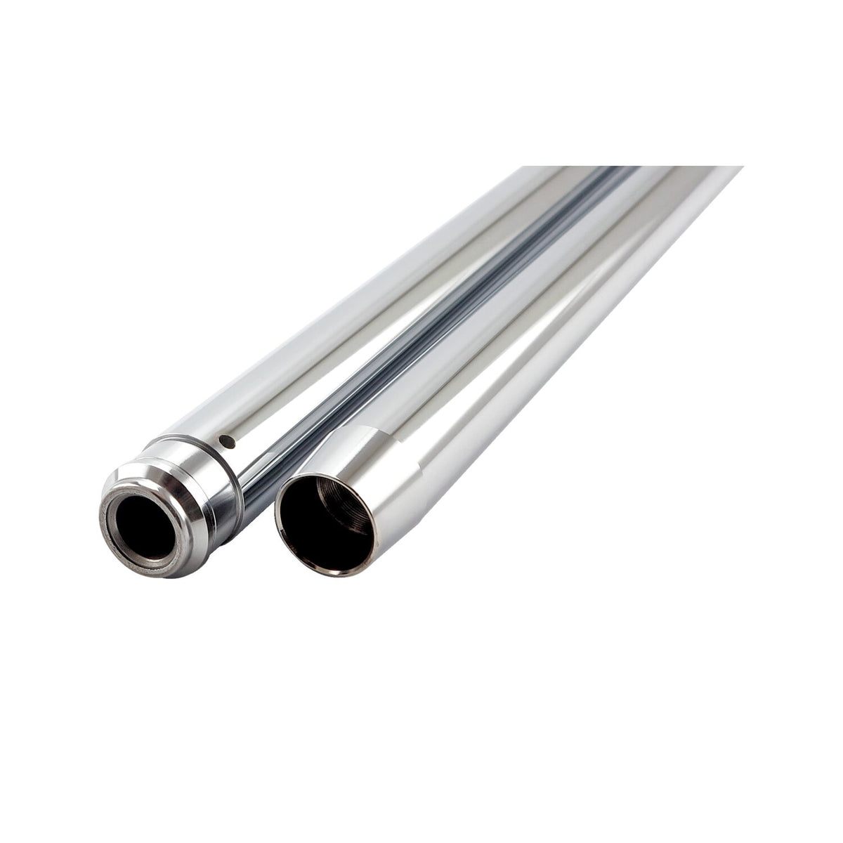 Fork tubes 35mm, 23-1/4". show chrome