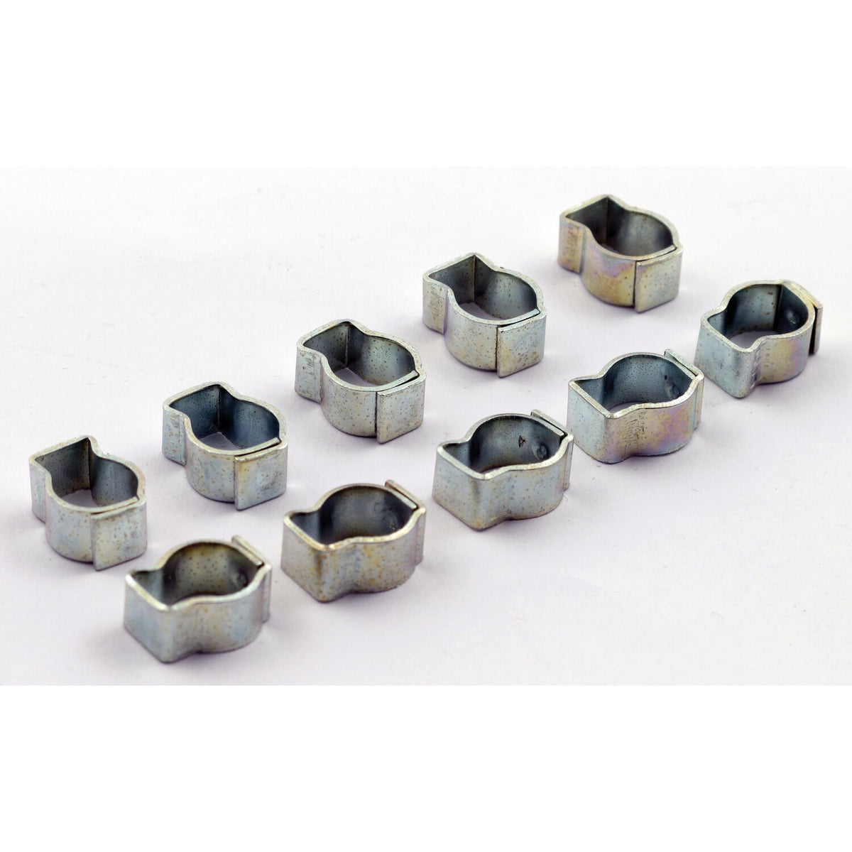 Crimp hose clamp, 1/4 (6.35mm) ID. stainless