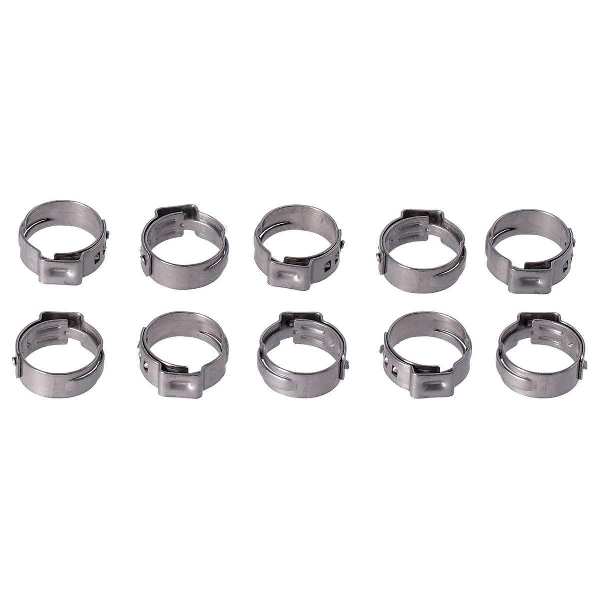 Crimp hose clamp, 5/8 (16.00mm) ID. Stainless
