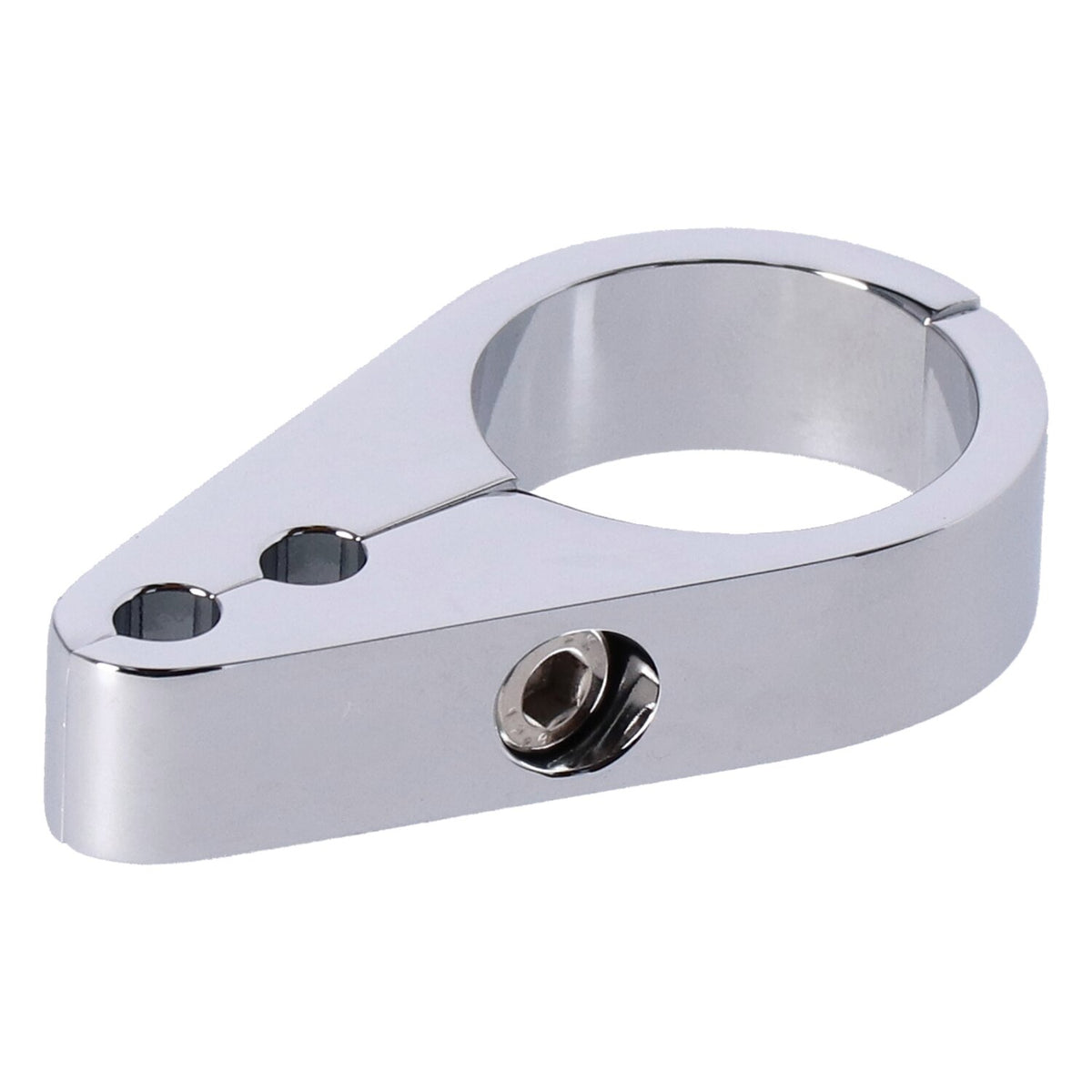 2-piece frame cable clamp. Throttle/Idle. Chrome