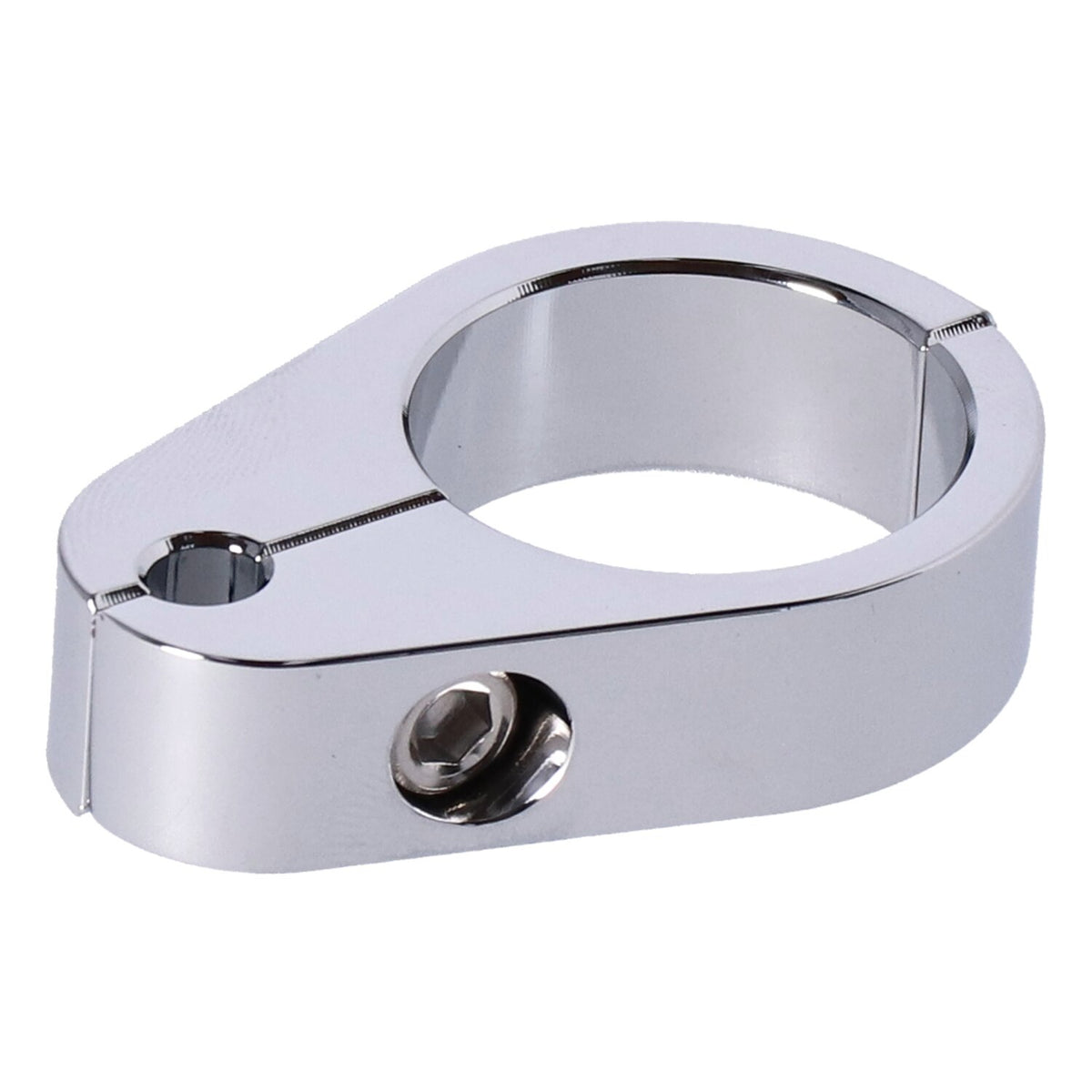 2-piece frame cable clamp. Throttle. Chrome