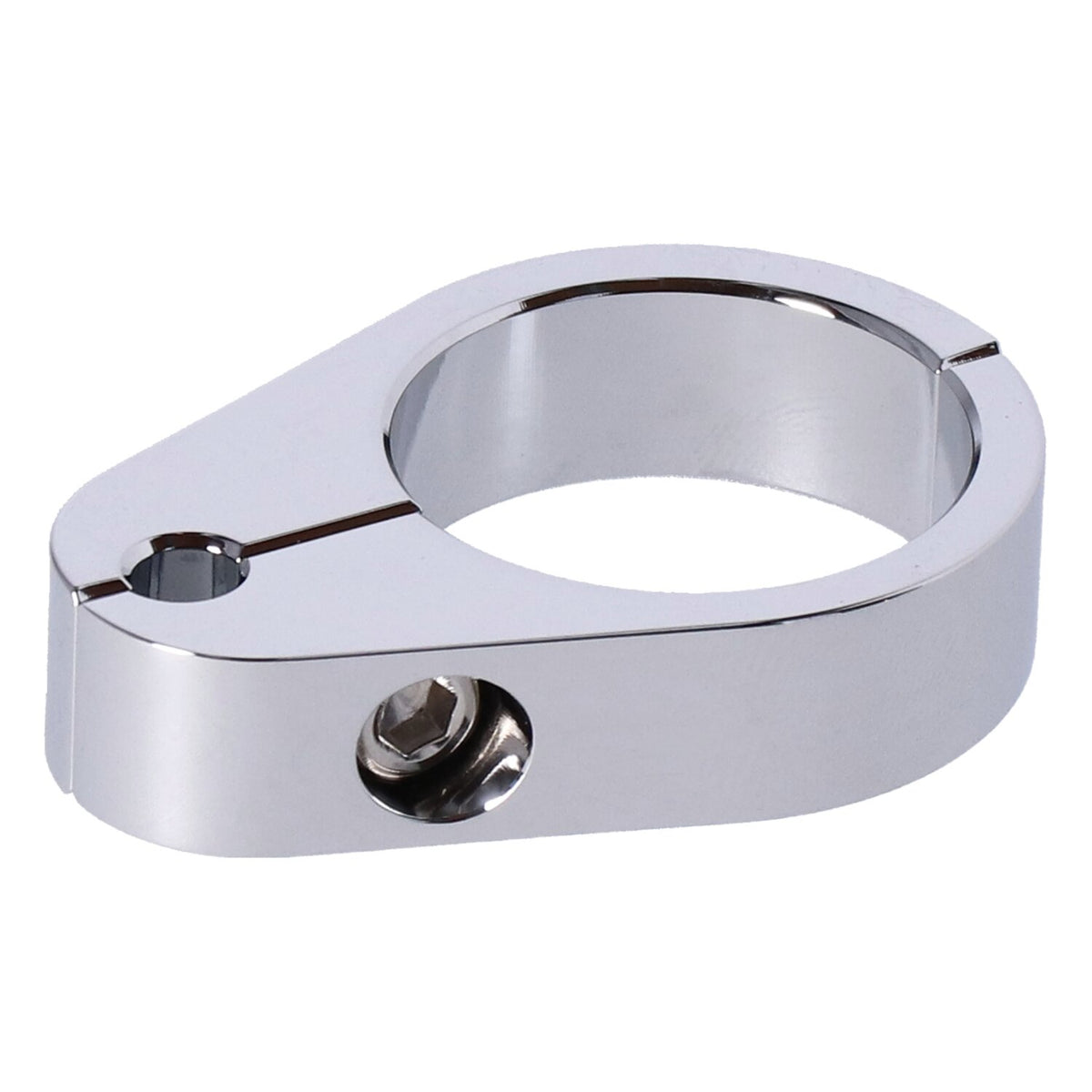 2-piece frame cable clamp. Throttle. Chrome
