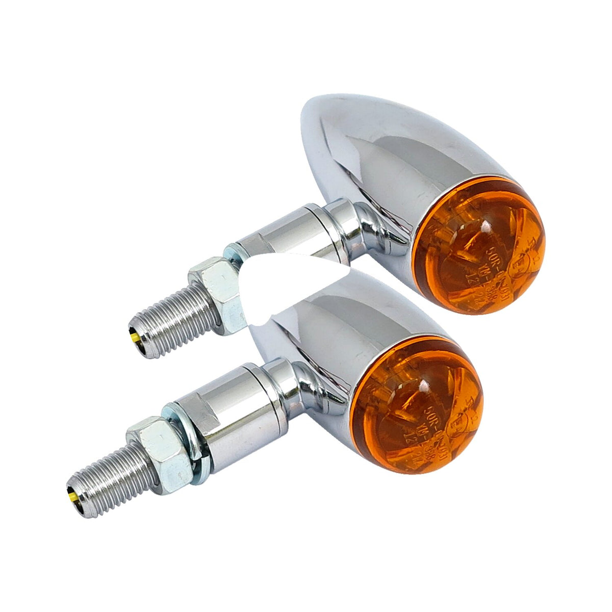 Micro bullet LED turn signals, chrome