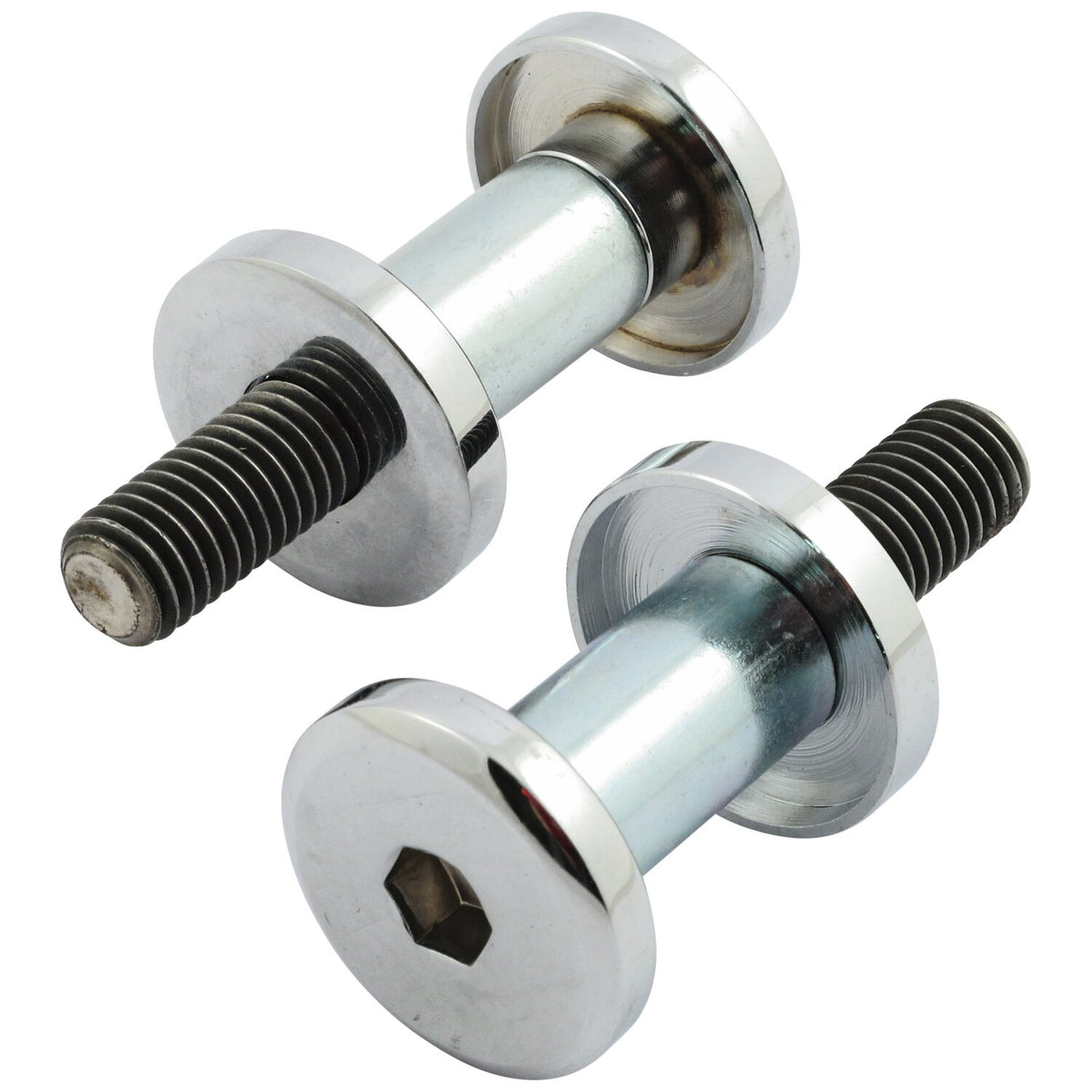 Custom smooth riser mount kit. Chrome, 1/2-13 threaded