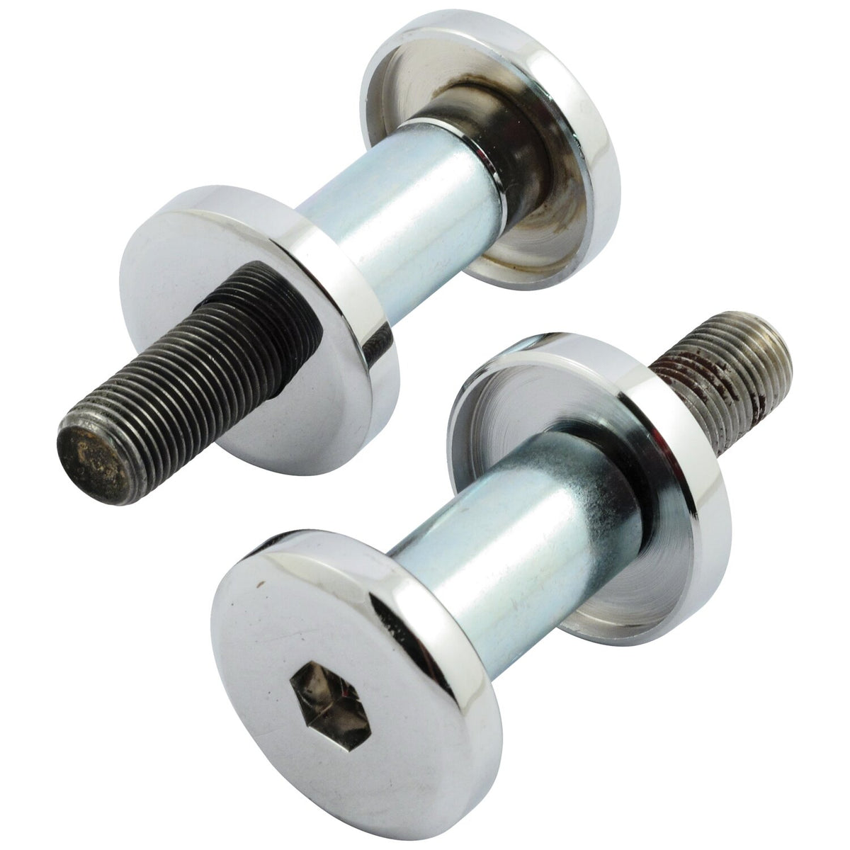 Custom smooth riser mount kit. Chrome, 1/2-20 threaded
