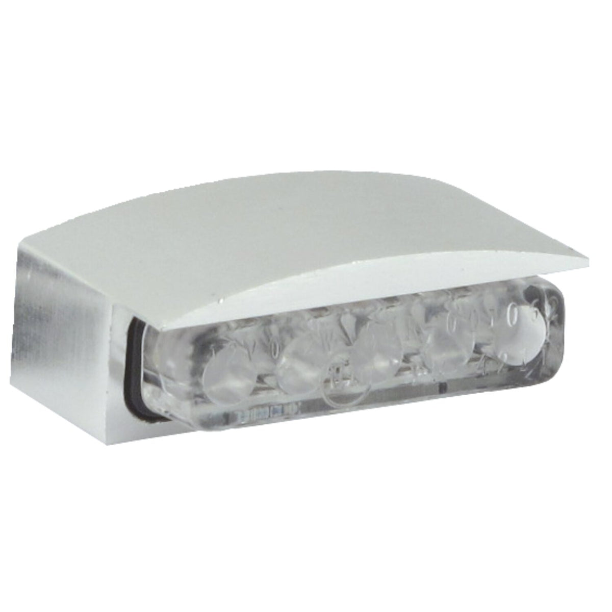 Mini LED license plate light, silver housing