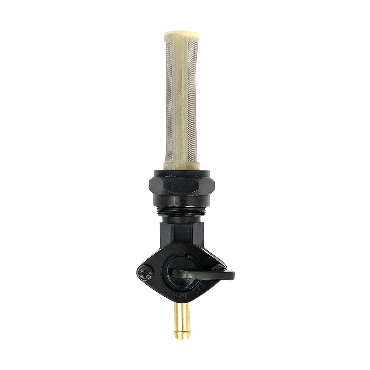 Petcock, late custom style, down outlet