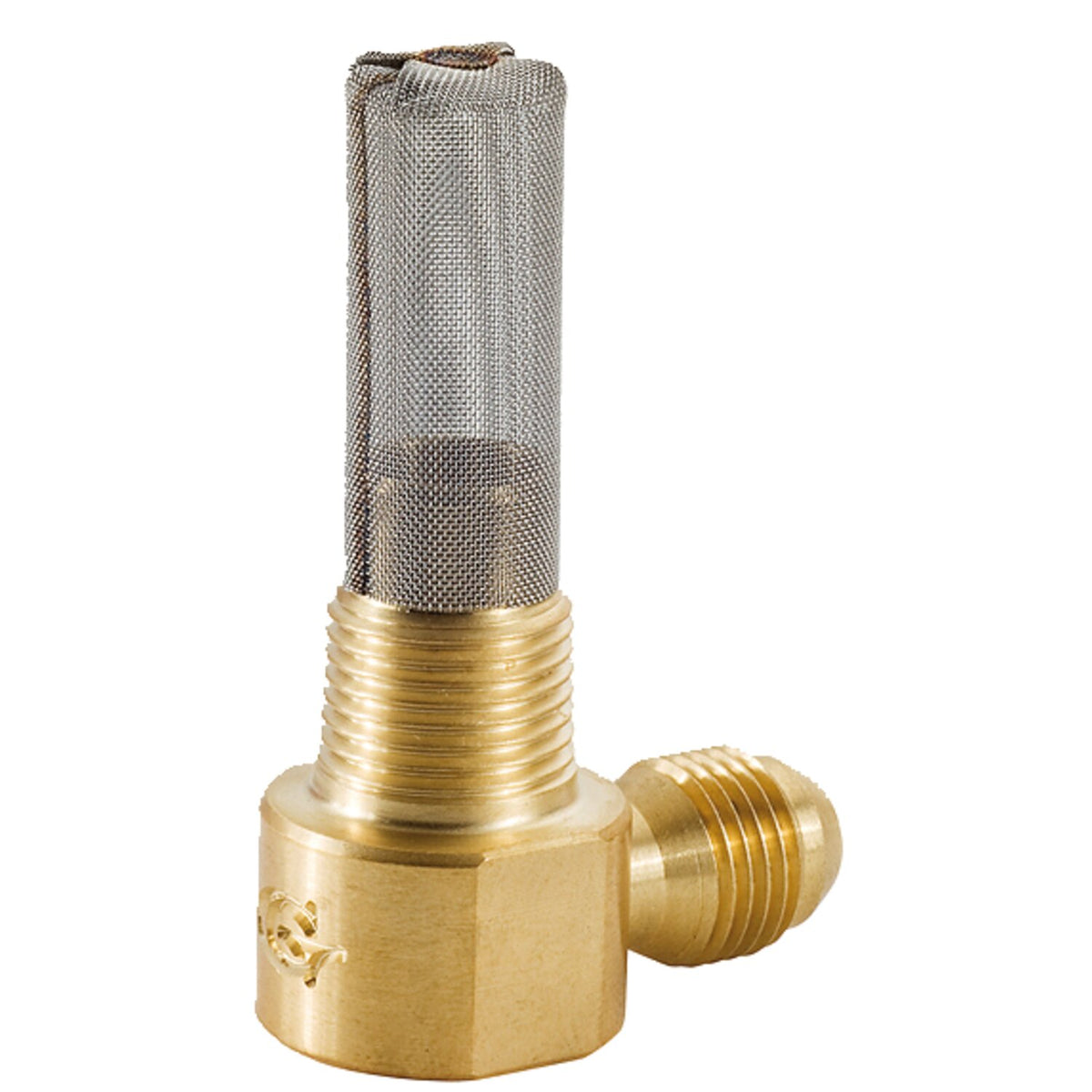 Golan, low profile tank fitting 3/8 NPT. Brass
