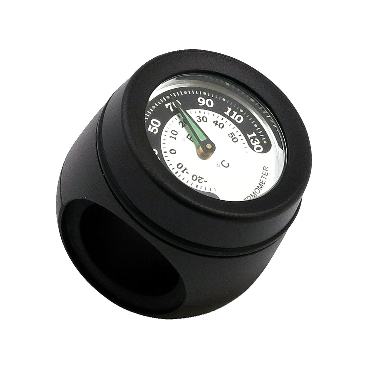 Handlebar mounted thermometer. Black