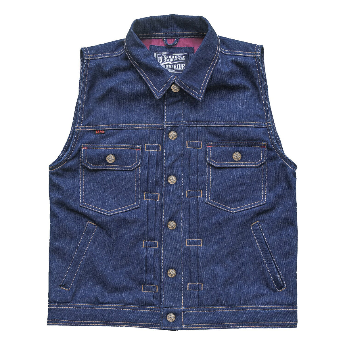 13 1/2 Rain Splitter denim vest