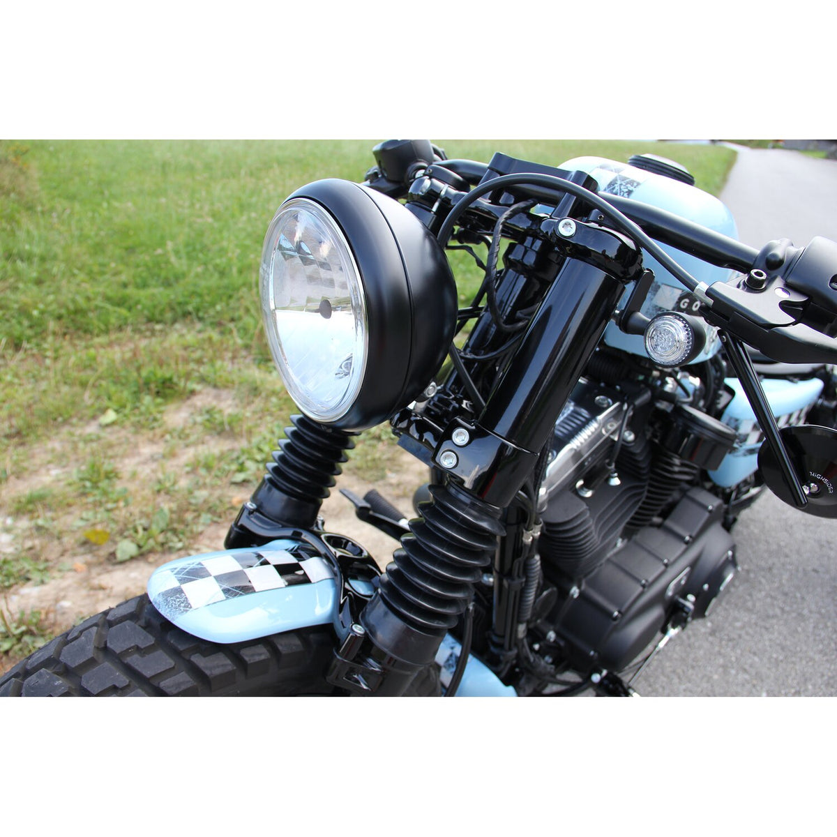 Cult-Werk, 2-piece upper fork cover kit. Gloss black