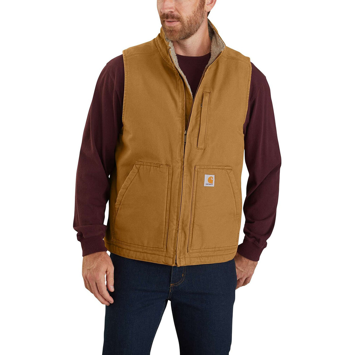 Carhartt Sherpa lined vest Carhartt brown