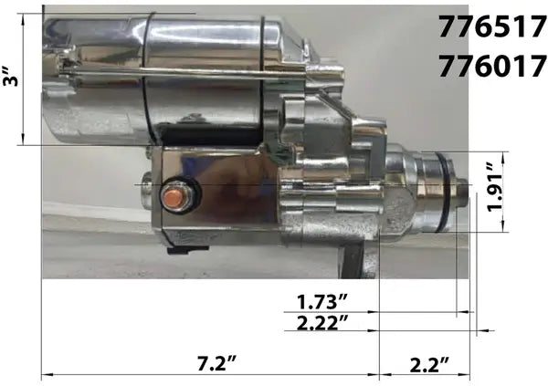 Terry Components Slugger 1.8kW High-Torque Starter Motor — 776017