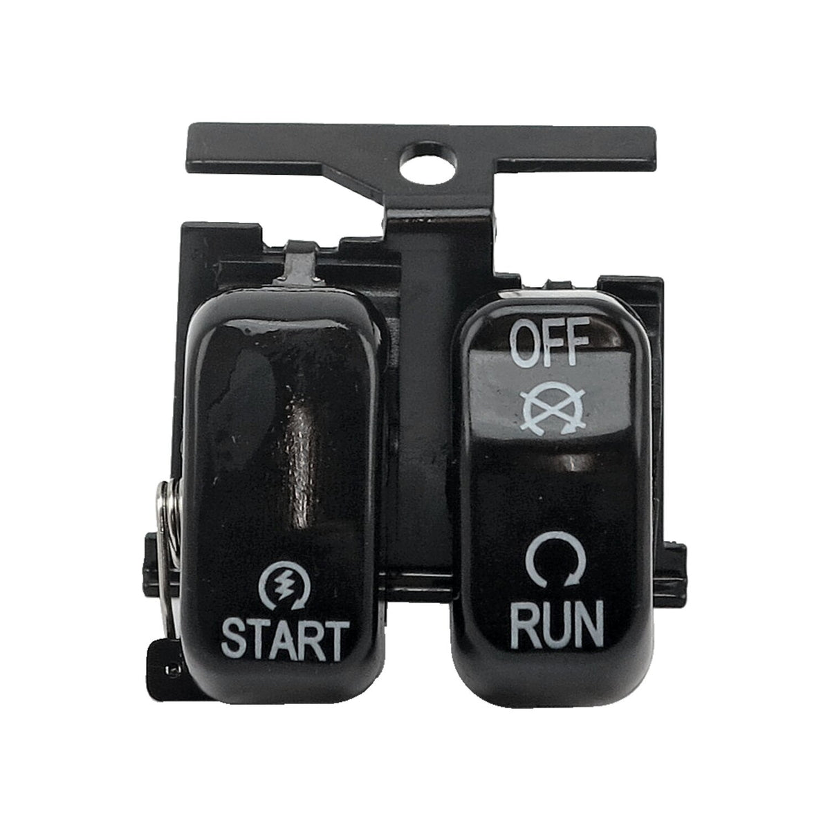 Run/off/start, handlebar switch set. Black