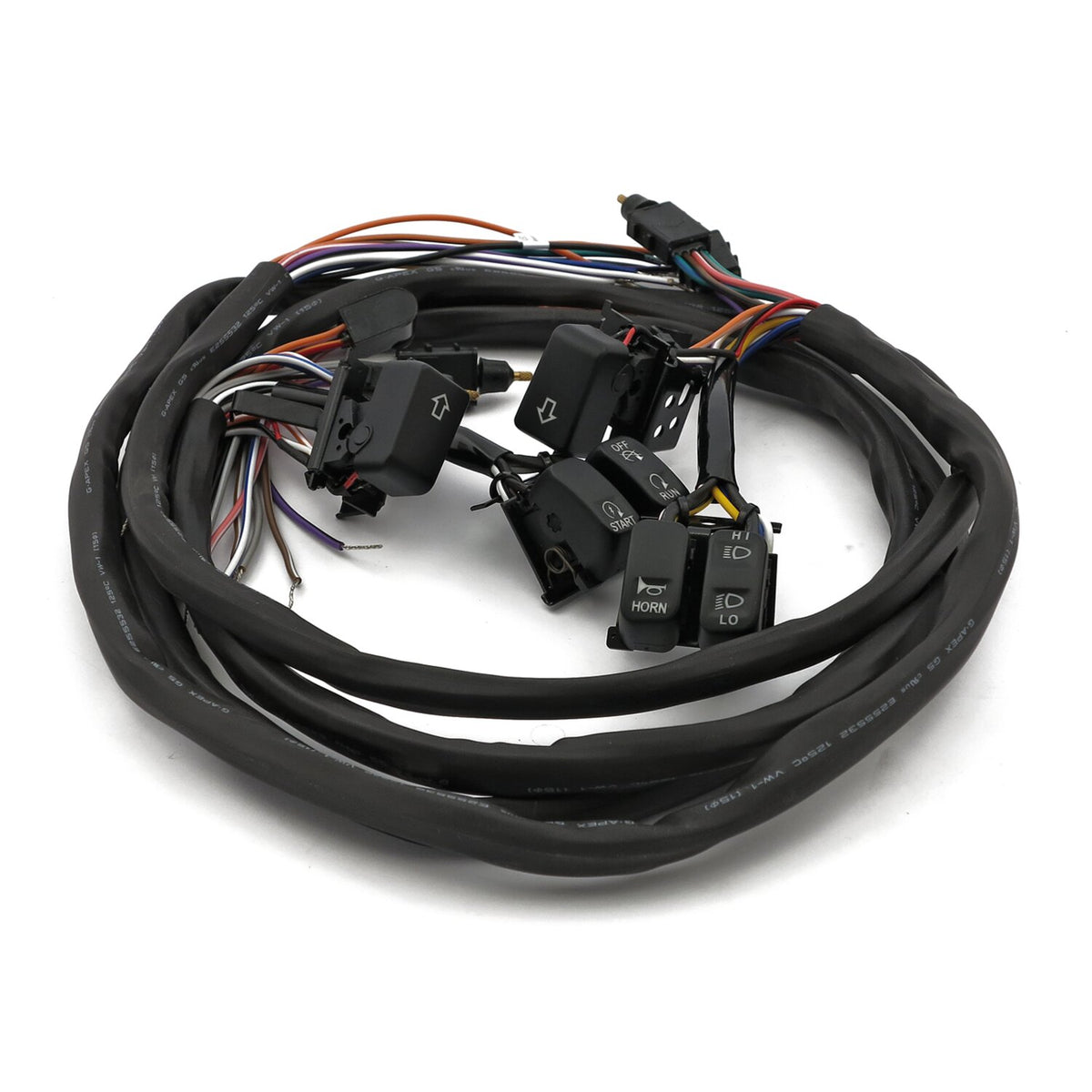 Handlebar switch & wiring kit. Radio. Black