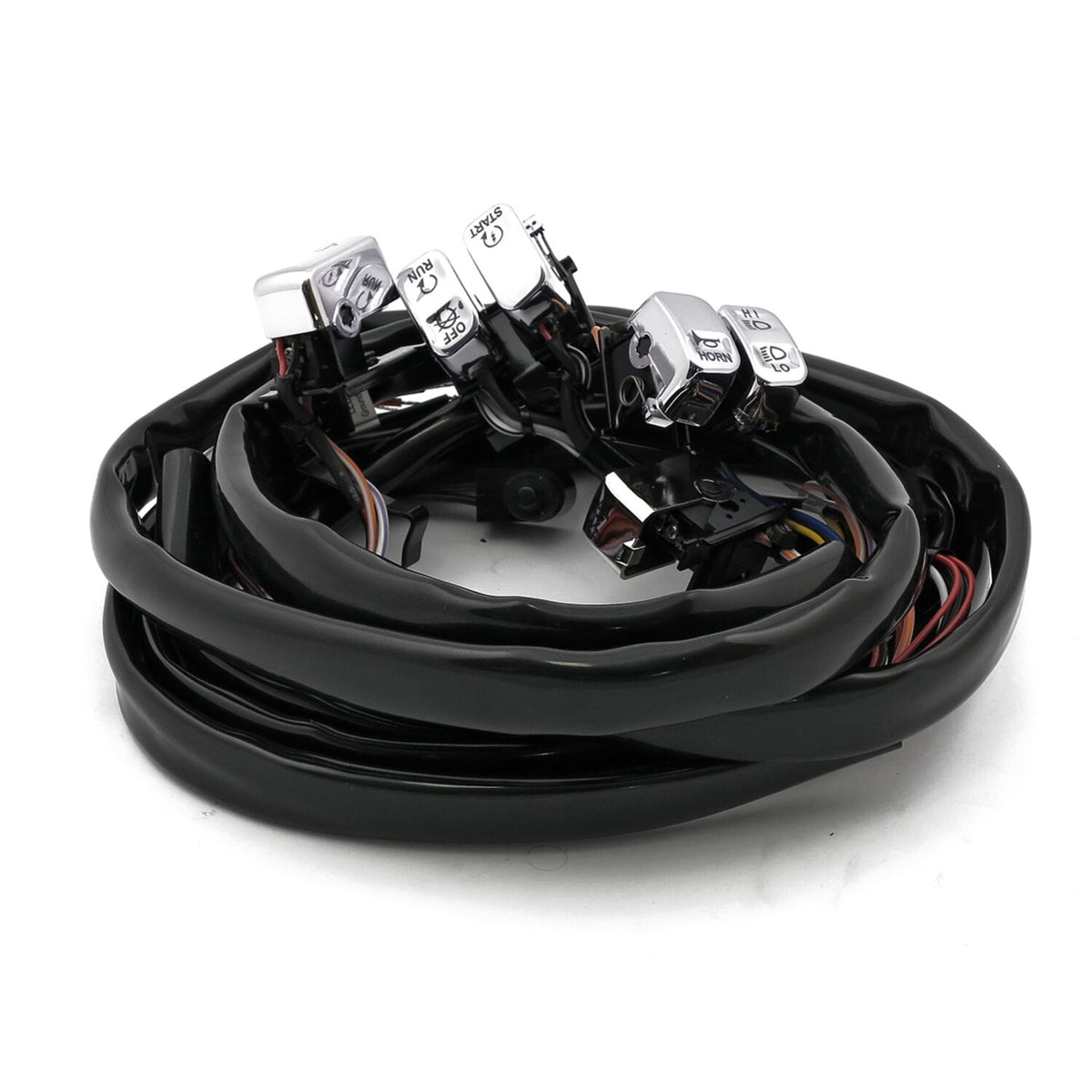 Handlebar switch & wiring kit. Standard. Chrome